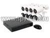 Видеорегистратор проводного комплекта видеонаблюдения для улицы - 8 FullHD камер